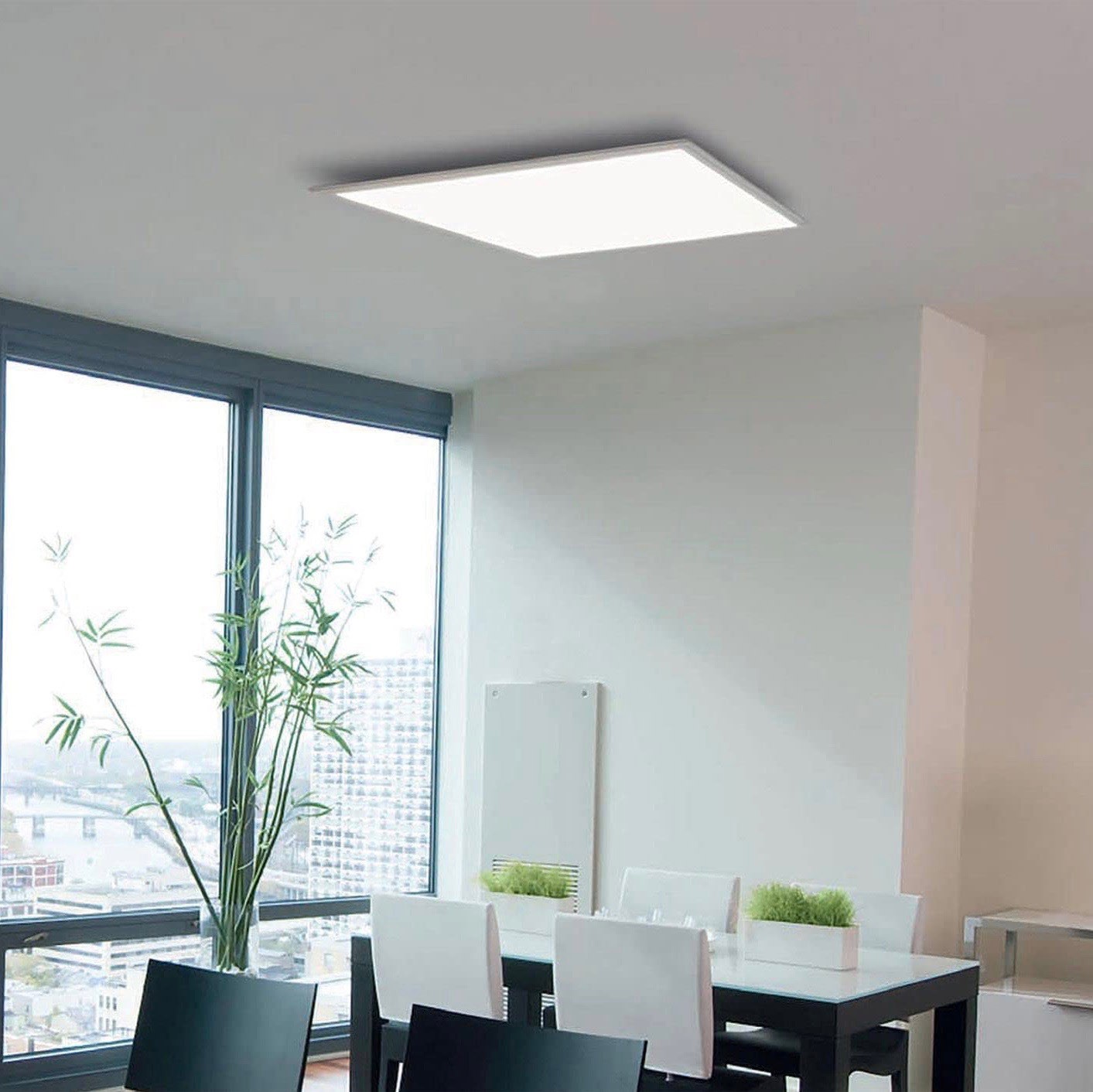 72,95 € Spedizione Gratuita | Plafoniera da interno Eglo 16W 4000K Luce neutra. 30×30 cm. Alluminio e pmma. Colore bianca