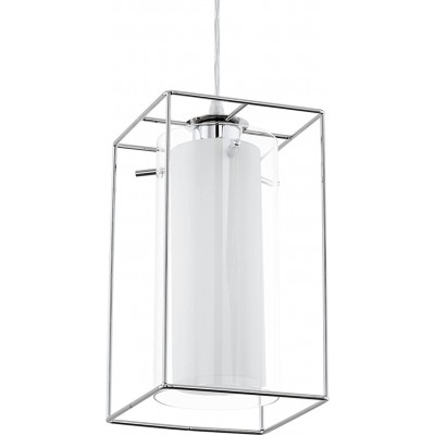 Lampe à suspension Eglo 60W Façonner Rectangulaire 110×15 cm. Hall. Style moderne. Couleur argent
