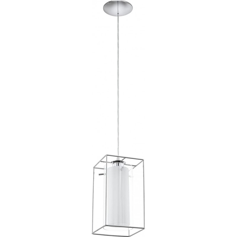 74,95 € Free Shipping | Hanging lamp Eglo 60W Rectangular Shape 110×15 cm. Lobby. Modern Style. Silver Color