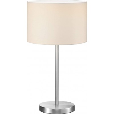 Lámpara de sobremesa Trio 60W Forma Cilíndrica 55×30 cm. Dormitorio. Estilo moderno. Metal. Color rosa