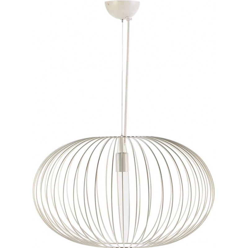 99,95 € 免费送货 | 吊灯 球形 形状 62×62 cm. 客厅, 饭厅 和 卧室. 金属. 白色的 颜色