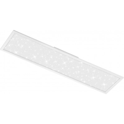Panel LED 38W Forma Rectangular 120×30 cm. LED con decoración de estrellas Salón, comedor y dormitorio. Estilo moderno. PMMA y Metal. Color blanco