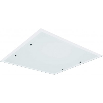 101,95 € Envío gratis | Plafón de interior 24W 40×40 cm. Aluminio. Color blanco