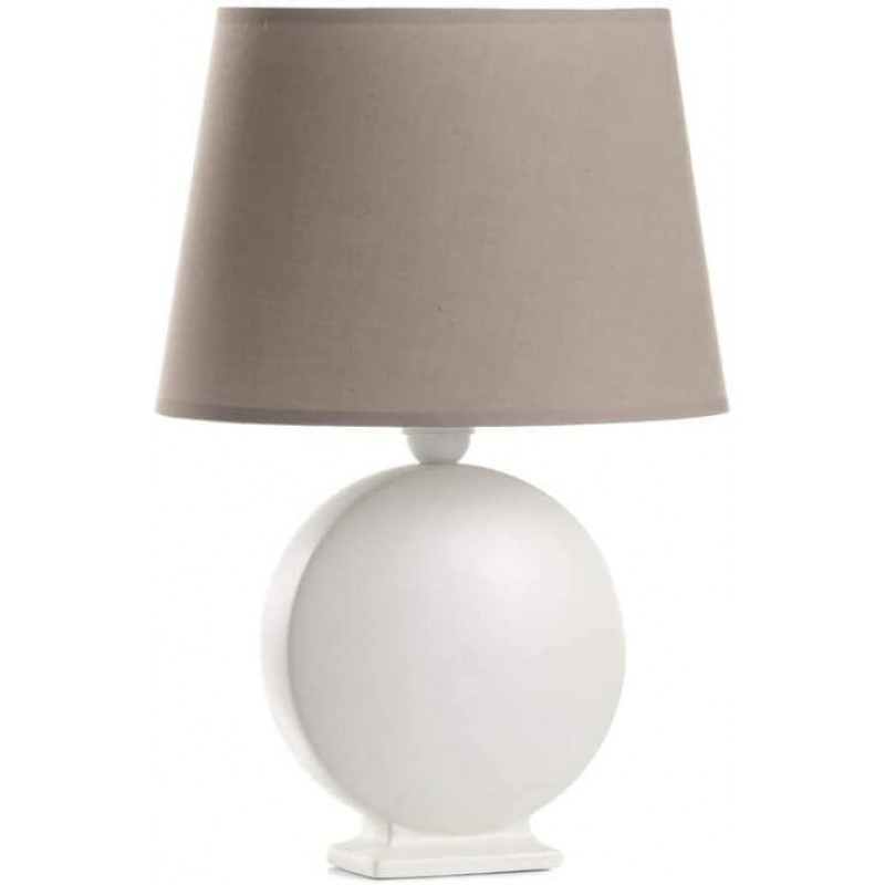 89,95 € Free Shipping | Table lamp 22W Cylindrical Shape 42×39 cm. Living room, dining room and bedroom. Classic Style. Ceramic. Gray Color
