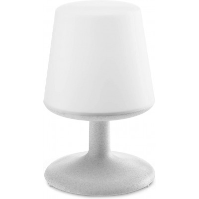 Lampada da tavolo Forma Cilindrica 28×18 cm. Soggiorno, sala da pranzo e atrio. Stile moderno. PMMA. Colore grigio