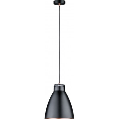 Lámpara colgante 20W Forma Cónica 110×26 cm. Salón, comedor y vestíbulo. Estilo moderno. Metal y Mármol. Color negro