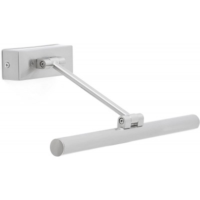 94,95 € Kostenloser Versand | Bildbeleuchtung 6W 4 cm. Schwenkbare LED Stahl. Nickel Farbe