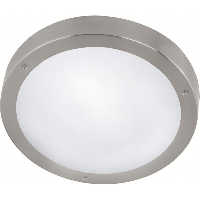 98,95 € Free Shipping | Indoor ceiling light Eglo 11W 3000K Warm light. Round Shape 29 cm. Living room, kitchen and terrace. Modern Style. Steel. Silver Color