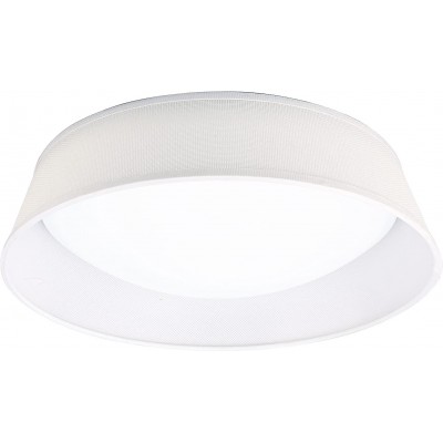 137,95 € Free Shipping | Indoor ceiling light Round Shape Ø 43 cm. Living room, dining room and lobby. Nordic Style. Steel, Acrylic and Textile. White Color
