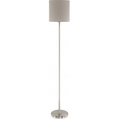 113,95 € Envoi gratuit | Lampadaire Eglo 60W 158×28 cm. Acier, textile et métal nickelé. Couleur nickel