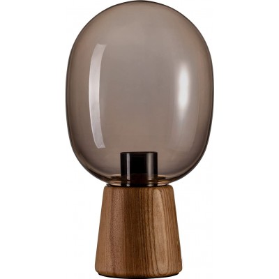 113,95 € Envoi gratuit | Lampe de table 20W 31×17 cm. Cristal et bois. Couleur marron