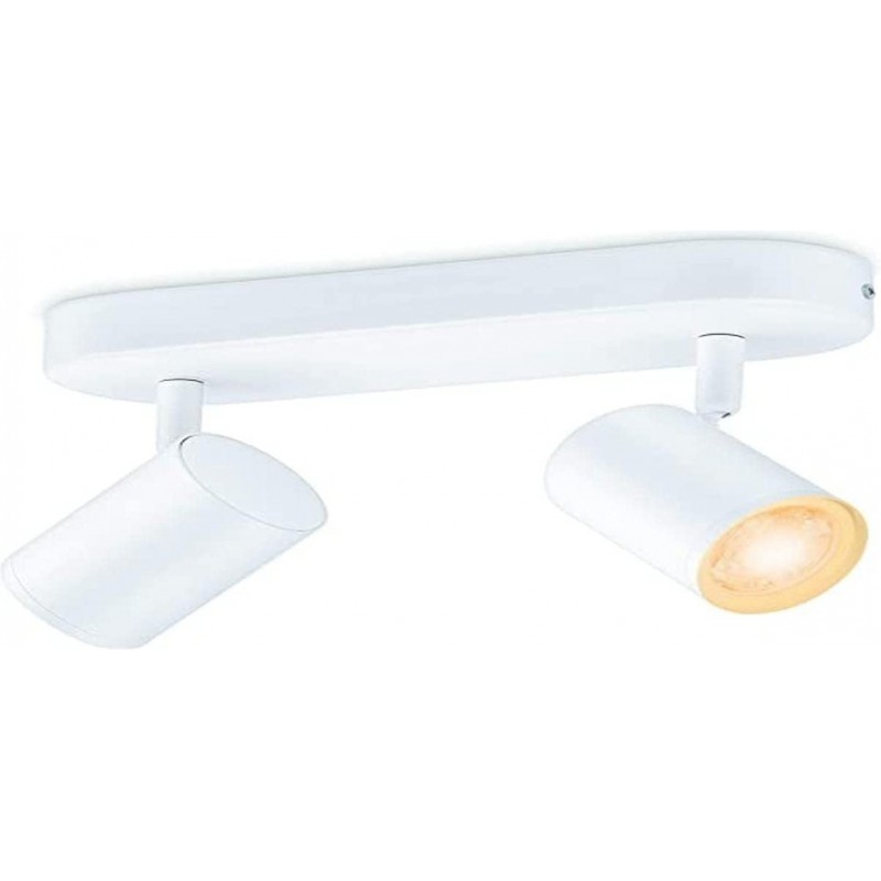 105,95 € Envío gratis | Foco para interior WiZ 10W 25×25 cm. Doble foco LED orientable Color blanco