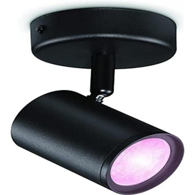 Indoor spotlight WiZ 5W 12×8 cm. Adjustable Pmma. Black Color