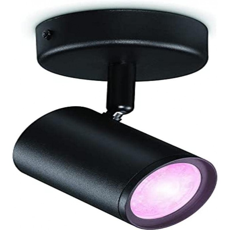 67,95 € Envoi gratuit | Projecteur d'intérieur WiZ 5W 12×8 cm. Ajustable Pmma. Couleur noir