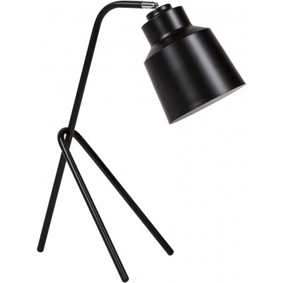 Lampada de escritorio 40W Forma Cilíndrica 61×42 cm. Tripé de aperto Sala de jantar, quarto e salão. PMMA. Cor preto
