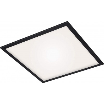 室内顶灯 正方形 形状 45×45 cm. 可调光 LED遥控 厨房 和 卧室. 现代的 风格. 有机玻璃. 黑色的 颜色