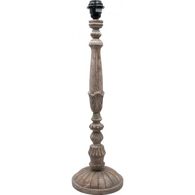 Lâmpada de mesa Forma Alongada 61×18 cm. Base da lâmpada Sala de estar, quarto e salão. Estilo clássico. Madeira. Cor cinza