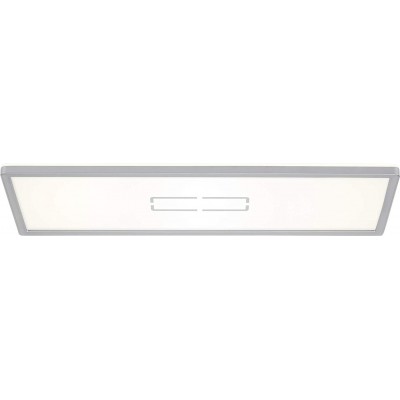 105,95 € Free Shipping | Indoor ceiling light Rectangular Shape 58×20 cm. LED Living room, dining room and bedroom. Modern Style. Metal casting. Silver Color