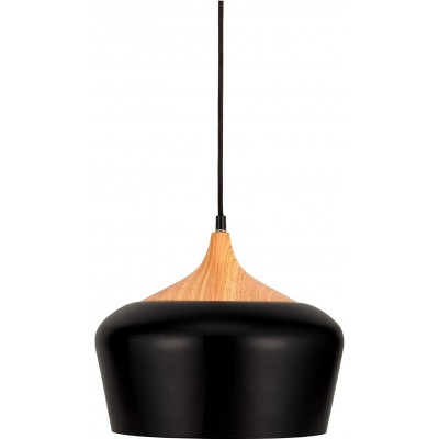 Lámpara colgante 40W Forma Redonda 120×30 cm. Salón, comedor y dormitorio. Estilo moderno. Metal. Color negro