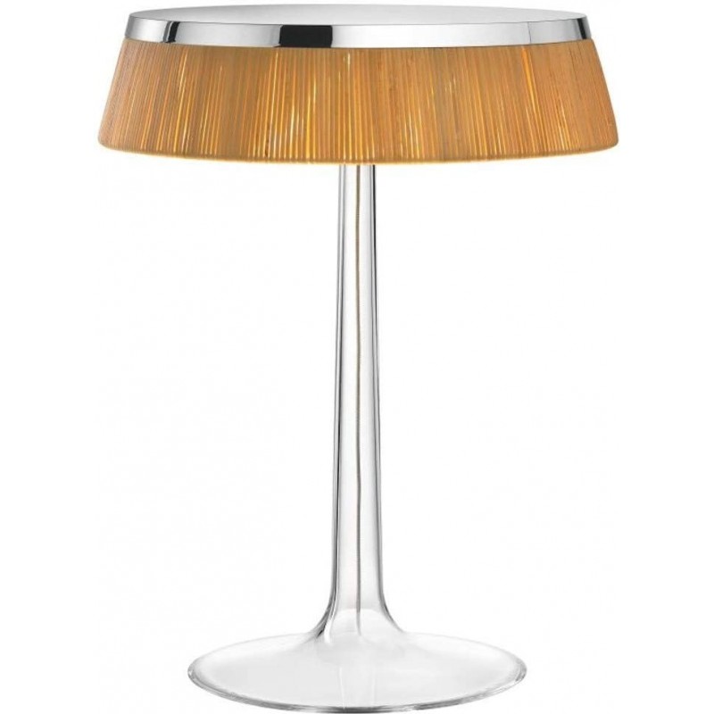 124,95 € Free Shipping | Table lamp Round Shape 32×32 cm. Living room, dining room and lobby. PMMA. Brown Color