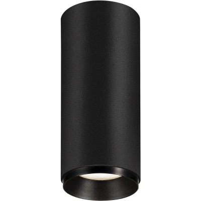 Faretto da interno 10W Forma Cilindrica 16×7 cm. LED regolabile in posizione Sala da pranzo, camera da letto e atrio. Stile moderno. Alluminio e PMMA. Colore nero