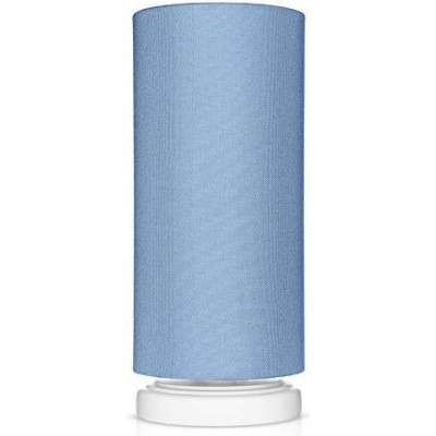 Lampe de table 40W Façonner Cylindrique 32×13 cm. Salle, chambre et hall. Style classique. Bois. Couleur bleu