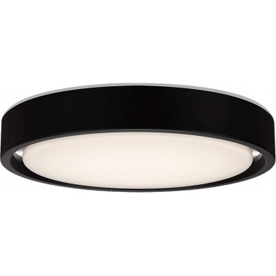 111,95 € Free Shipping | Indoor ceiling light 6W Round Shape Ø 36 cm. Dimmable LED Movement detector. Remote control and timer. backlight Living room, dining room and bedroom. Modern Style. Metal casting. Black Color