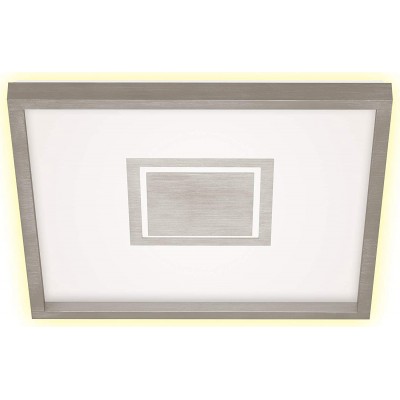 Plafón de interior 22W Forma Cuadrada 42×42 cm. LED. Efecto retroiluminado Salón, comedor y dormitorio. Estilo moderno. PMMA. Color níquel