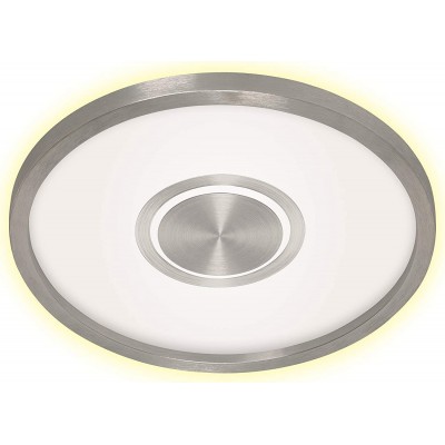 139,95 € Free Shipping | Indoor ceiling light 22W Round Shape 43×43 cm. LED. backlit effect Dining room, bedroom and lobby. Modern Style. PMMA. Nickel Color