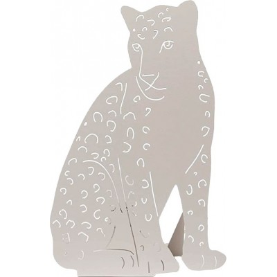 69,95 € Envío gratis | Aplique de pared interior 26×17 cm. Diseño en forma de leopardo Metal. Color gris