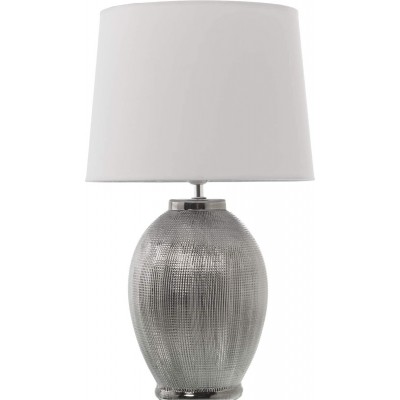 Lampada da tavolo Forma Cilindrica 60×60 cm. Soggiorno, sala da pranzo e camera da letto. Metallo. Colore argento