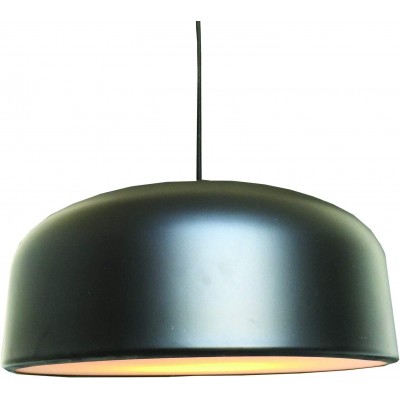 Lámpara colgante 60W Forma Redonda 38×38 cm. Salón, comedor y dormitorio. Metal. Color negro