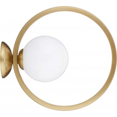 Indoor wall light 40W Round Shape 35×35 cm. Living room, dining room and bedroom. Metal casting. Golden Color