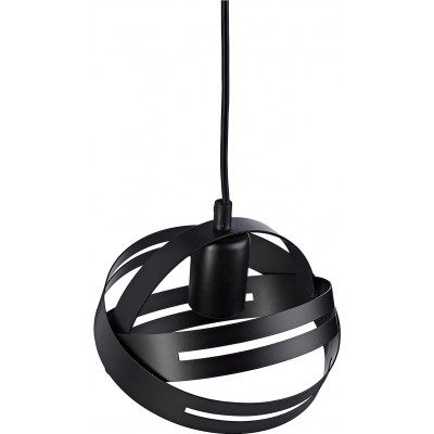 吊灯 60W 圆形的 形状 22×22 cm. 客厅, 饭厅 和 卧室. 金属. 黑色的 颜色