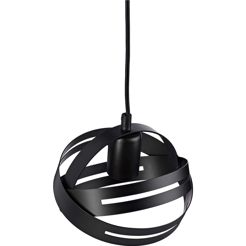 69,95 € Free Shipping | Hanging lamp 60W Round Shape 22×22 cm. Living room, dining room and bedroom. Metal casting. Black Color