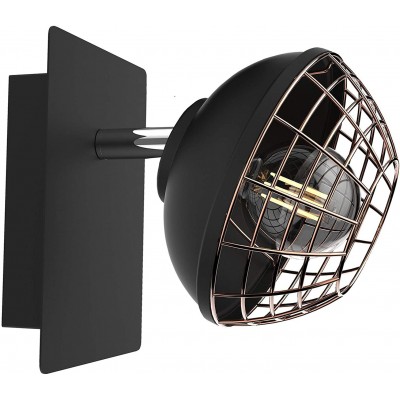 97,95 € Free Shipping | Indoor wall light 40W Round Shape 19×15 cm. Adjustable Living room, dining room and bedroom. Metal casting. Black Color