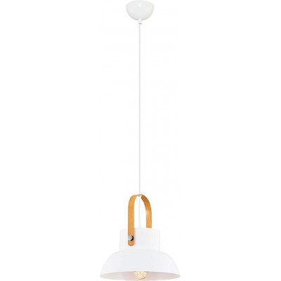 72,95 € Free Shipping | Hanging lamp 40W 29×29 cm. Dining room, bedroom and lobby. Metal casting and Wood. White Color