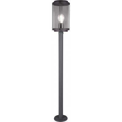 109,95 € Free Shipping | Streetlight Trio 40W Cylindrical Shape 100×15 cm. Terrace, garden and public space. Industrial Style. Aluminum, Crystal and PMMA. Black Color