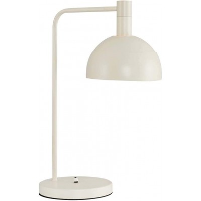Lampada de escritorio 40W Forma Esférica 45×34 cm. Sala de estar, sala de jantar e quarto. Metais. Cor branco