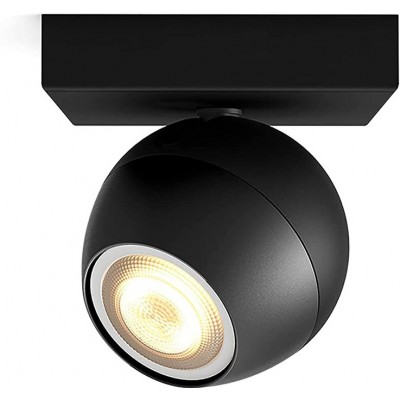 Indoor spotlight Philips 5W Spherical Shape 10×10 cm. Adjustable LED. Alexa and Google Home Dining room, bedroom and lobby. Modern Style. Black Color