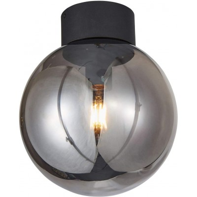 Deckenlampe 60W Sphärisch Gestalten 30 cm. Esszimmer, schlafzimmer und empfangshalle. Modern Stil. Kristall, Metall und Glas. Schwarz Farbe