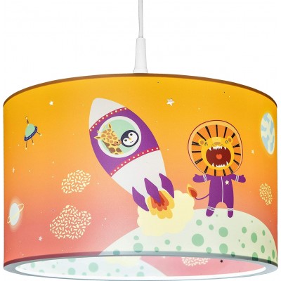 Lampada per bambini 40W Forma Cilindrica 40×39 cm. Tulipano Soggiorno, sala da pranzo e camera da letto. Stile moderno. PMMA. Colore arancia