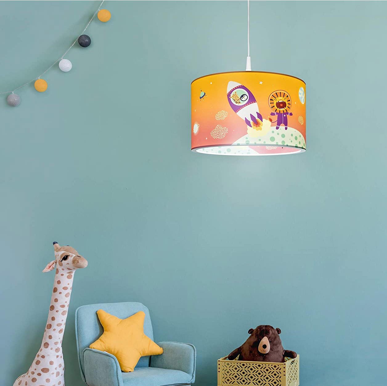 111,95 € Free Shipping | Kids lamp 40W 40×39 cm. Tulip Pmma. Orange Color