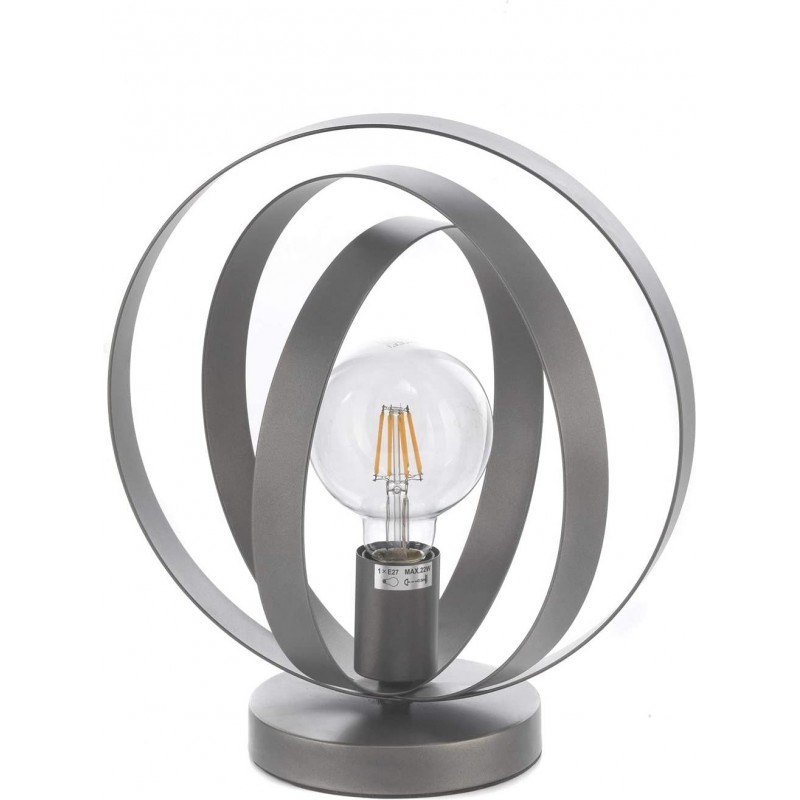85,95 € Free Shipping | Table lamp Round Shape Living room, dining room and lobby. Modern Style. Metal casting. Gray Color