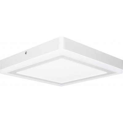69,95 € Free Shipping | Indoor ceiling light 18W 3000K Warm light. Square Shape 30×30 cm. Living room, dining room and bedroom. Aluminum and PMMA. White Color