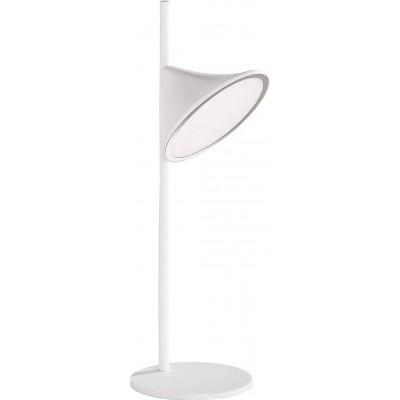 Lampada de escritorio 7W Forma Cônica 42×13 cm. Sala de estar, sala de jantar e quarto. Estilo moderno. PMMA e Metais. Cor branco
