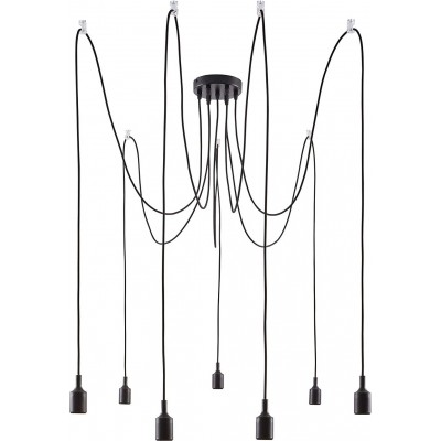 93,95 € Free Shipping | Chandelier 200×15 cm. 7 light points Metal casting. Black Color