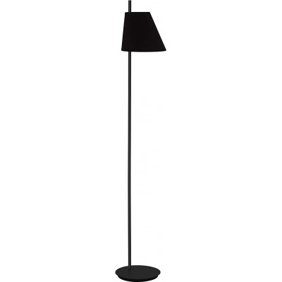 Lampada da pavimento Eglo 40W Forma Conica 150×26 cm. Interruttore a pedale Soggiorno, sala da pranzo e atrio. Cristallo. Colore nero