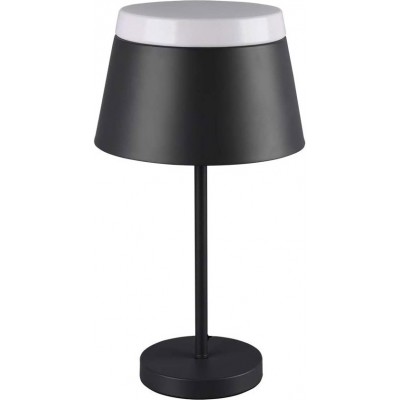 Lámpara de sobremesa Trio 15W Forma Cilíndrica 45×25 cm. Salón, comedor y dormitorio. Metal. Color antracita