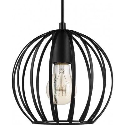 122,95 € Free Shipping | Hanging lamp 60W 143×22 cm. 3 points of light Metal casting. Black Color